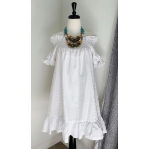 Milk It- Vintage Off the Shoulder Mini Dress